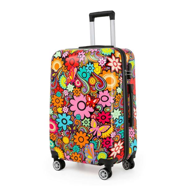 Infinity Luggage Hardside Shell Suitcase Set Printed Luggage Lightweight Cabin Travel Bag