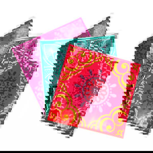 Colourful Mandala Spanish Glossy 3D Sticker Tile 15.4 cm (6 in) - 16pcs in a pack