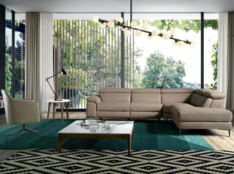 Angel Cerdá Porcelain Marble and Walnut Square Coffee Table 2042