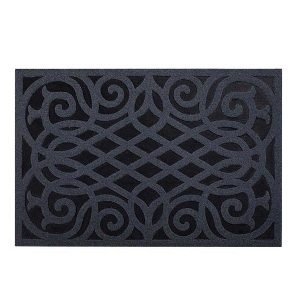 Nicoman Victorian Style Eco Indoor/Outdoor Door Mat - Dark Grey