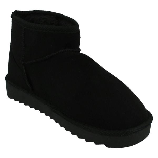 Spot On Ladies Spot On Chunky Sole Wide Fit Casual Ankle Boots F4462