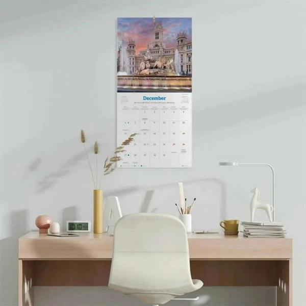Madrid Calendar 2027, Wall Calendars, Month To View, Travel, Gift