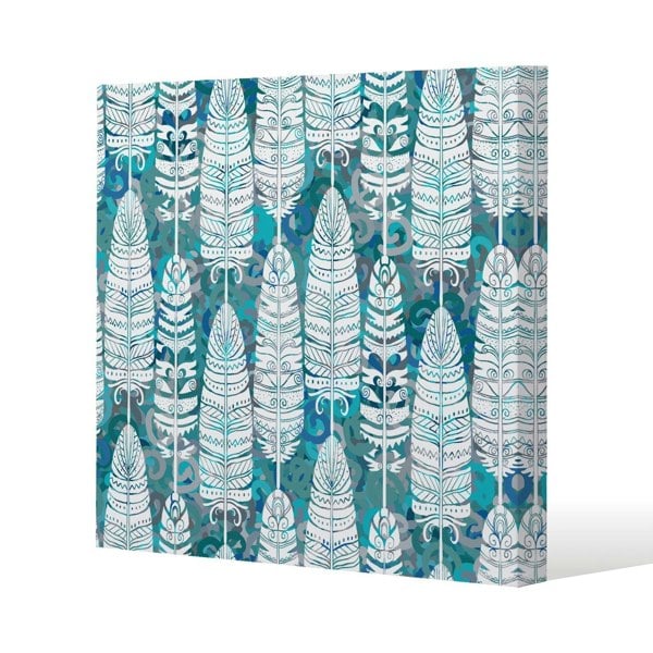 Benjamin Tate Design Tribal art animal Slim Style Canvas Print  50x50cm , 15mm Slim Real wood.
