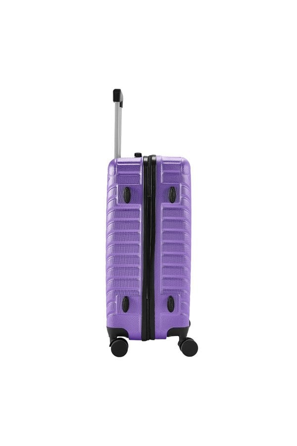Living and Home Lightweight Hardside Travel Suitcase with Spinner Wheels, 20" Purple
