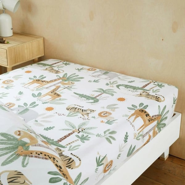 Jungle Safari Fitted Sheet - Happy Linen Company