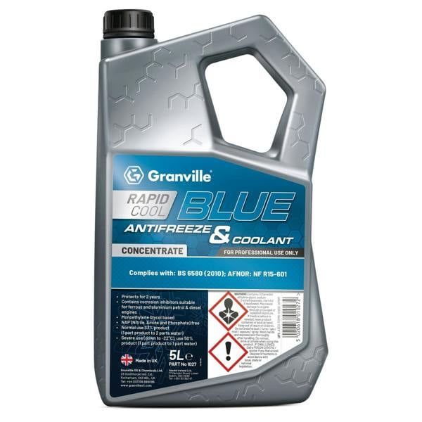 Granville Blue 5L Antifreeze Coolant BS 6580 AFNOR Petrol Diesel Engine