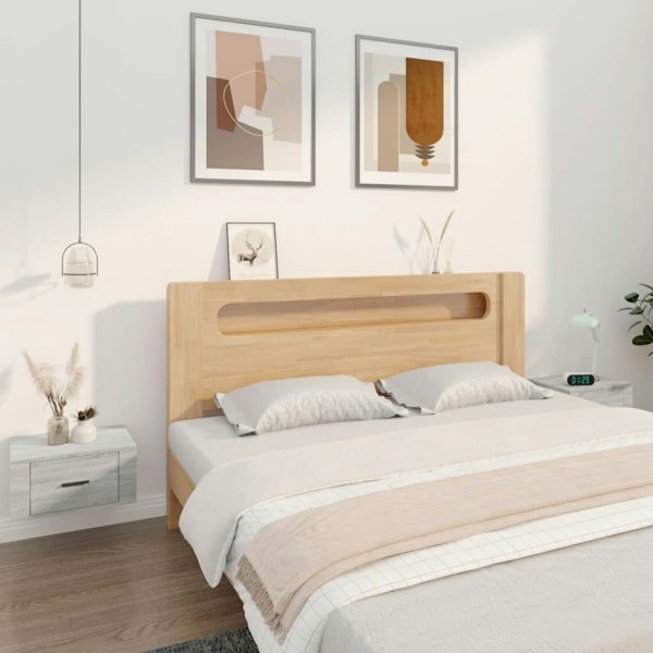 Berkfield Wall-mounted Bedside Cabinets 2 pcs Grey Sonoma 50x36x25 cm