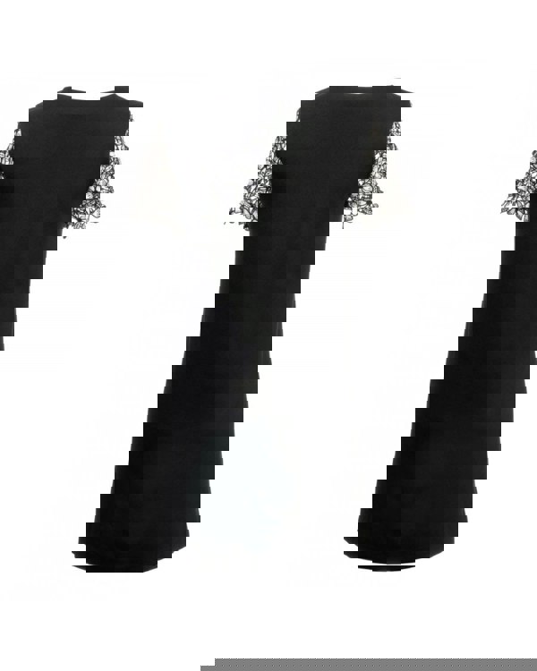 French Connection Flaga Floral Lace Short Sleeve Round Neck Tunic