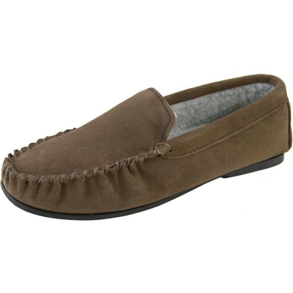 Eastern Counties Leather Mens Berber Fleece Lined Suede Moccasins - Taupe - 