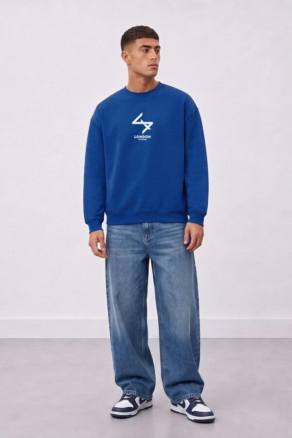 London Attitude Relaxed Fit Japanese Inspired Graphic Sweatshirt