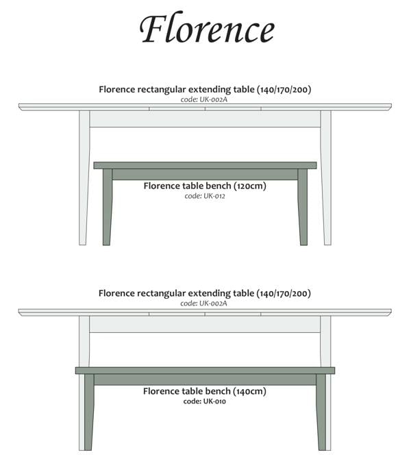 Statement Furniture Florence Solid Acacia Hardwood Dining Bench 140cm Long