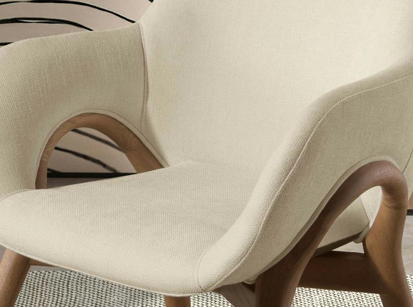 Angel Cerdá Beige fabric chair 4197