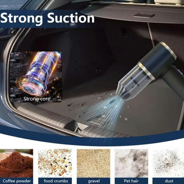 Havendro Powerful Car Vacuum Cleaner Wet/Dry Cordless Strong Suction Handheld Cleaning