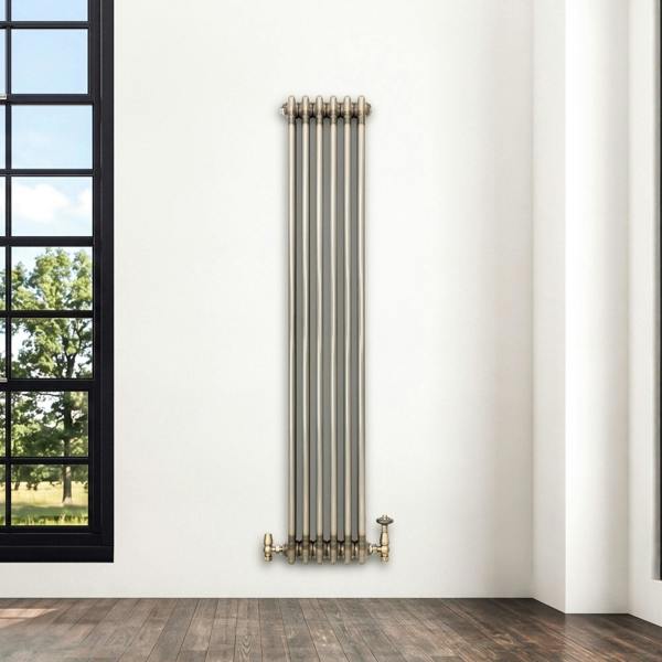 Monstershop Traditional 3 Column Radiator - 1500 x 290mm - Raw Metal