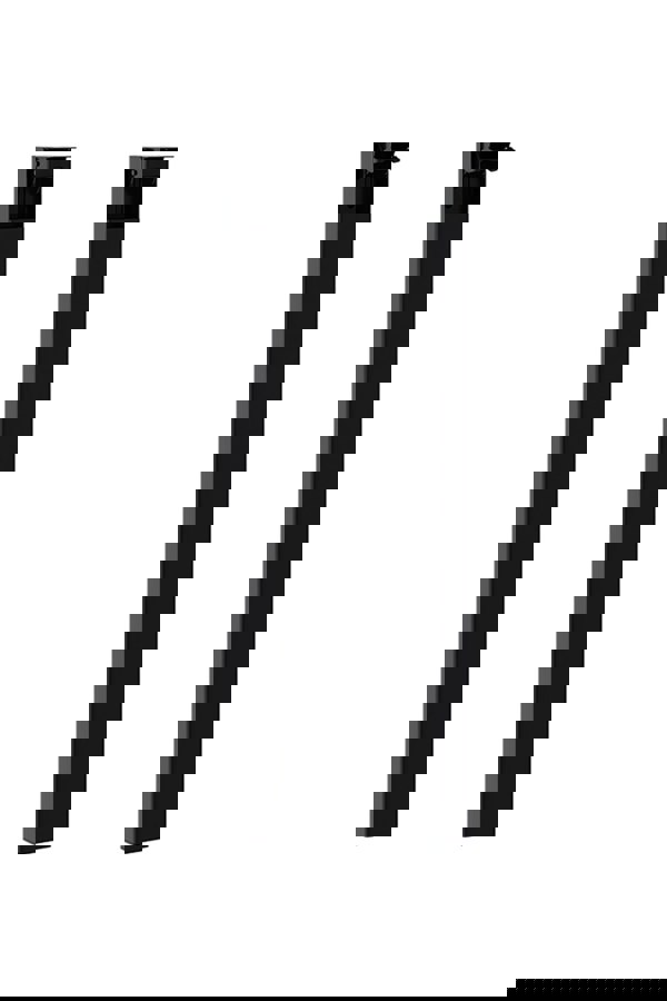 Living and Home 73cm / 28.74 inch 2Pcs Folding Black Metal Table Legs with Plastic Foot Pads Furniture Replacement Legs