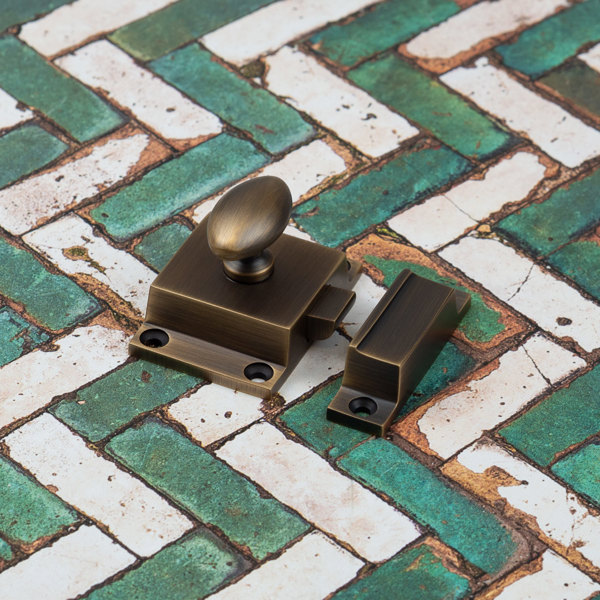 Handle & Home Antique Brass Cabinet Latch