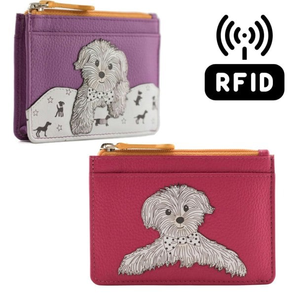 Mala Leather Coco Puppy Dog Card and Coin Leather Purse