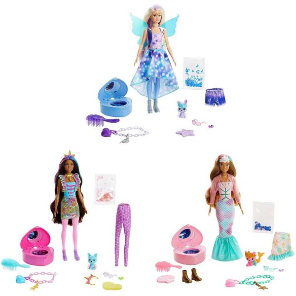 Barbie Colour Reveal Peel Unicorn Doll, 25 Accessories Magical Toy Gift For Kids