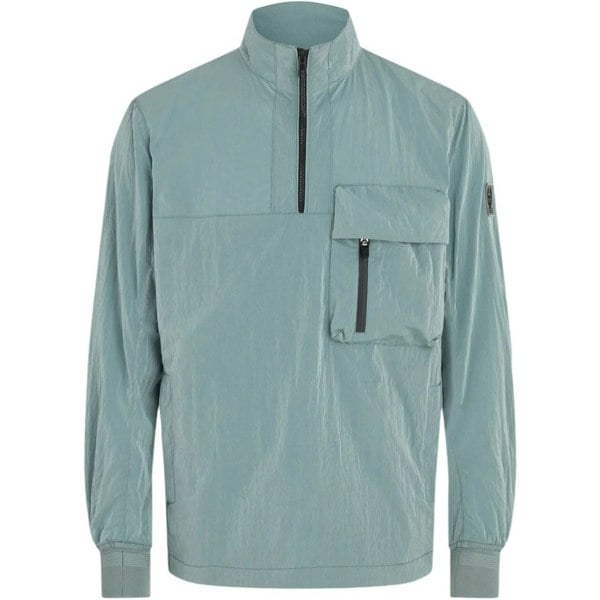 Belstaff Ramp Quarter Zip Windbreaker Jacket - Steel Green