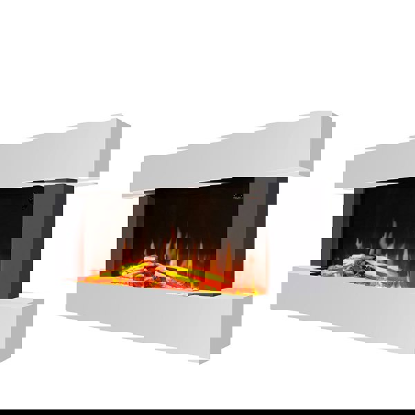 52 Inch Electric Wall Mounted FirePlace H Shape 2kW Heating Fireplace Remote control Fireplace Suites Living and Home
