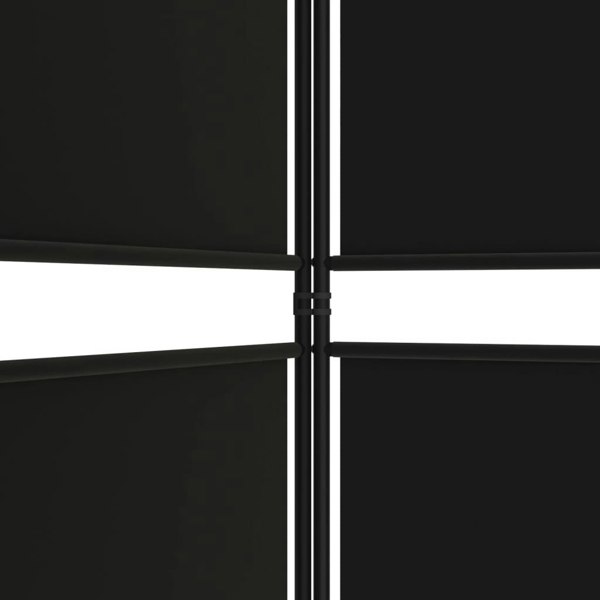 Berkfield 4-Panel Room Divider Black 200x180 cm Fabric