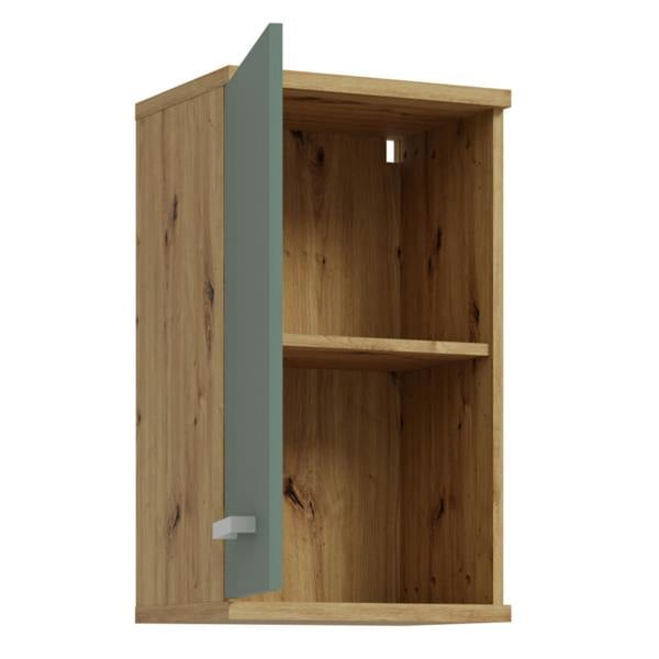 Furniture To Go Veris Small Hanging Cupboard with 1 Door in Artisan Oak and Sage Green
