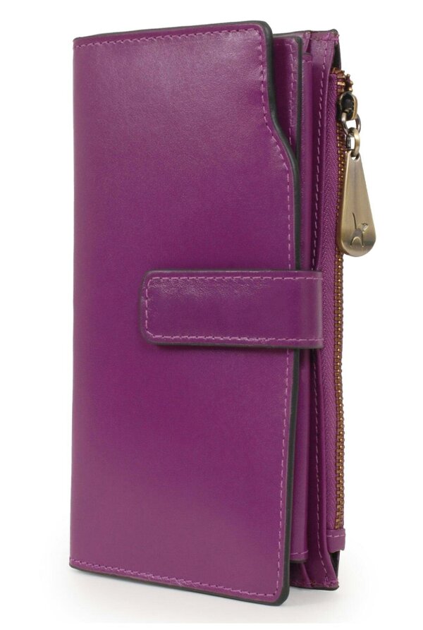 Catwalk Collection Handbags Stella - Large Purse - RFID - Purple RFID