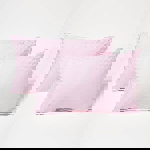 HOMESCAPES Crisp & Cool 200 TC Egyptian Cotton Percale Kids' Pillowcases – 40 x 60 cm, 2 Pack