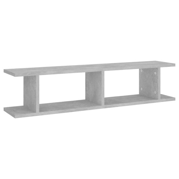 Berkfield Wall Shelf 2 pcs Concrete Grey 90x18x20 cm Engineered Wood