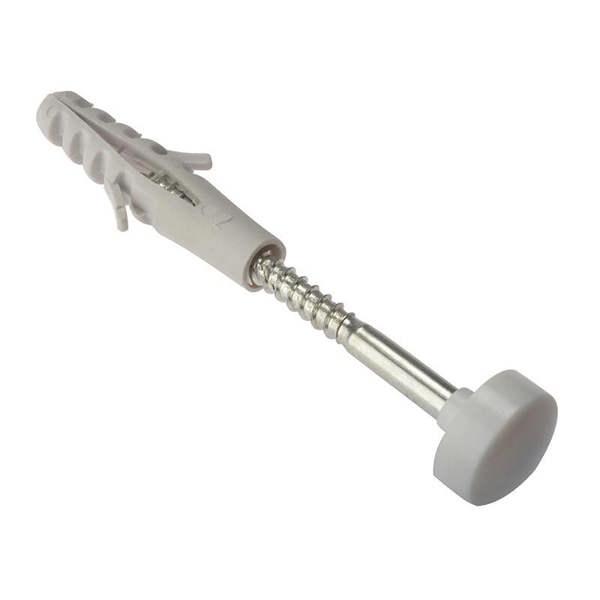 Forgefix W.c. Fixing Kit White Cap M6 X 80mm (1 Pair) (UK Plug) - Multi Colour - 