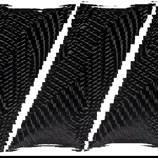 Paoletti Evoke Cut Cushion Cover - Black