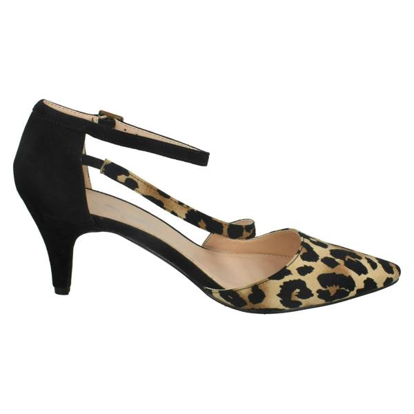 Anne Michelle Ladies Anne Michelle Mid Heel Strap Court Shoes F9960