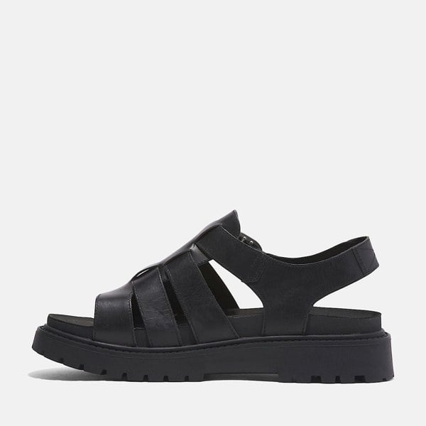 Timberland Clairemont Way Fisherman Leather Women's Sandals - Black