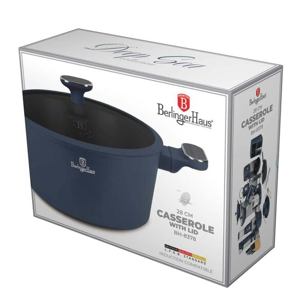 Berlinger Haus BH8378  28 cm Casserole with Lid | Deep Sea