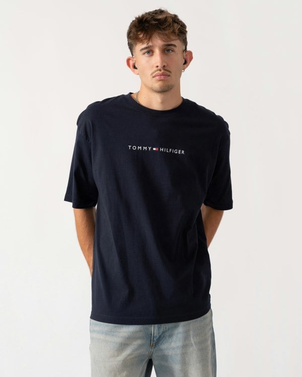 Tommy Hilfiger Contrast Logo Mens T-Shirt - Desert Sky