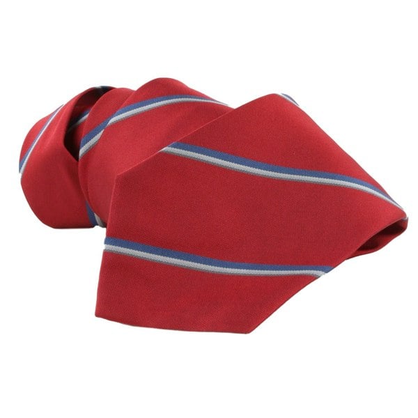 Dunhill mulberry silk college stripe tie