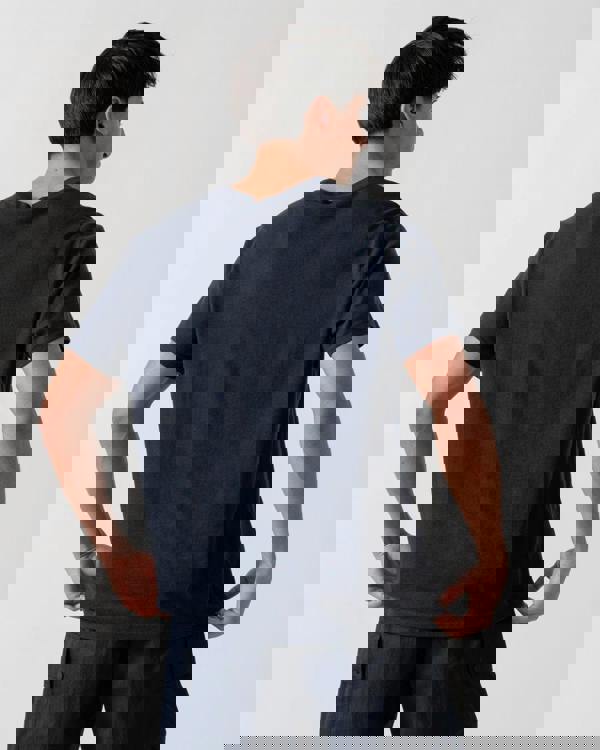 Moose Knuckles Crescent Mens T-Shirt - Navy 833 - CHO - Designer Mens Logo T-Shirts