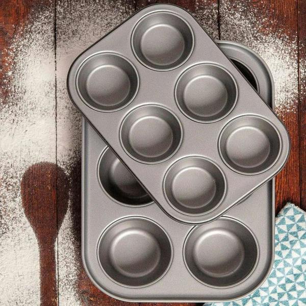  1 x 6 Cup Jumbo Muffin Tin Dishwasher & Oven Safe Cupcake Pan