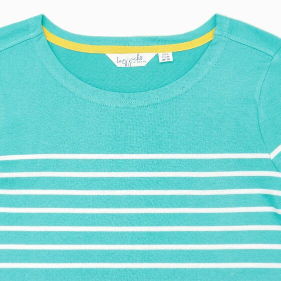 Lazy Jacks LJ97 - Long Sleeve Striped Breton - Sea Green