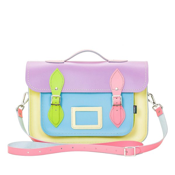 Pastel Kaleidoscope Leather Satchel - Satchel - Zatchels