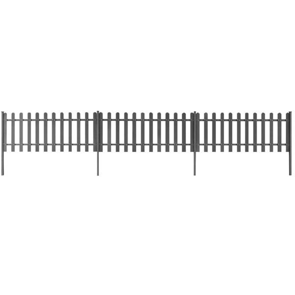 Berkfield Picket Fence with Posts 3 pcs WPC 600x60 cm