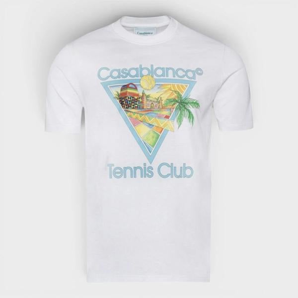 Casablanca Afro Cubism Tennis Club Printed T-Shirt White