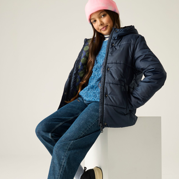 Regatta Girls Orla Kiely Plain Padded Jacket - Blue