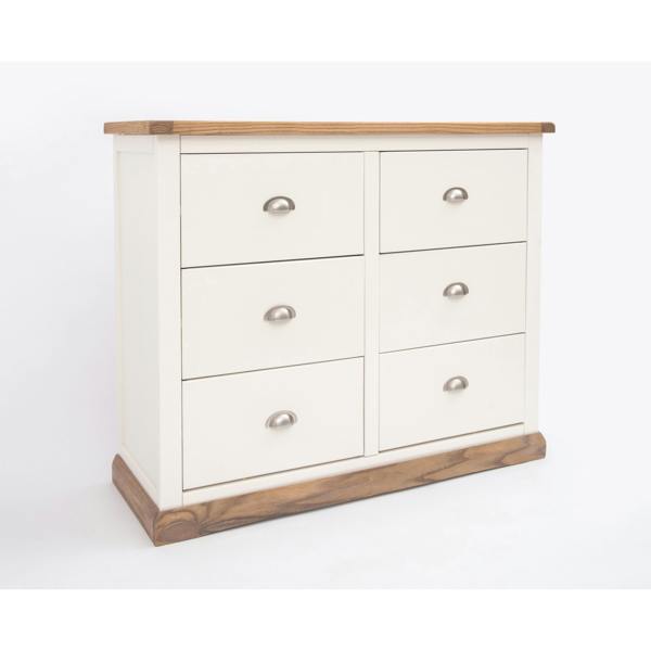 Cabinet Bits Tropea 6 Drawer Chest of Drawers Chrome Cup Handle