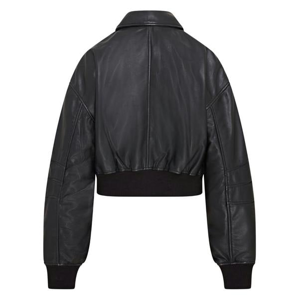 Infinity Leather Womens Oversized Leather MA-1 Bomber Jacket - Bozeman
