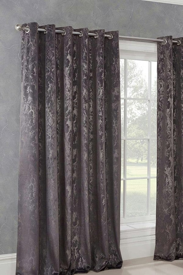 Sundour Malmo Fully Lined Ready Made Curtains Eyelet Ring Top Curtain Pair