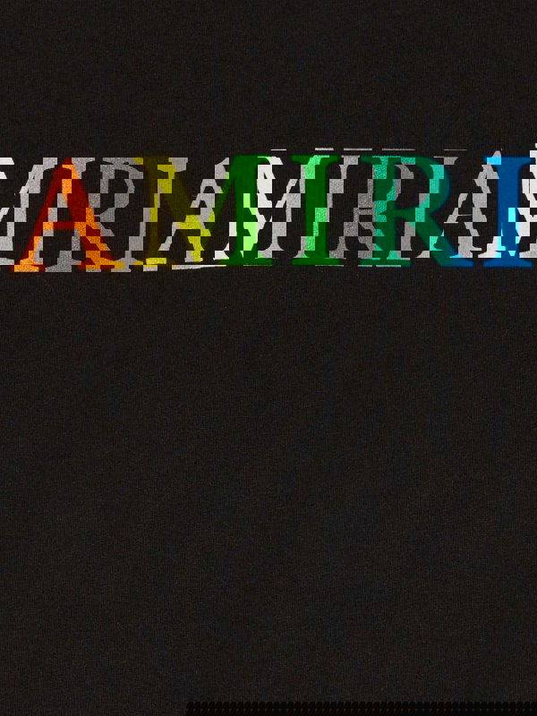 Amiri Kids Rainbow Logo Tee – Black