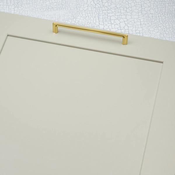 Handle & Home 160mm Matt Brass Ribbed D Handle
