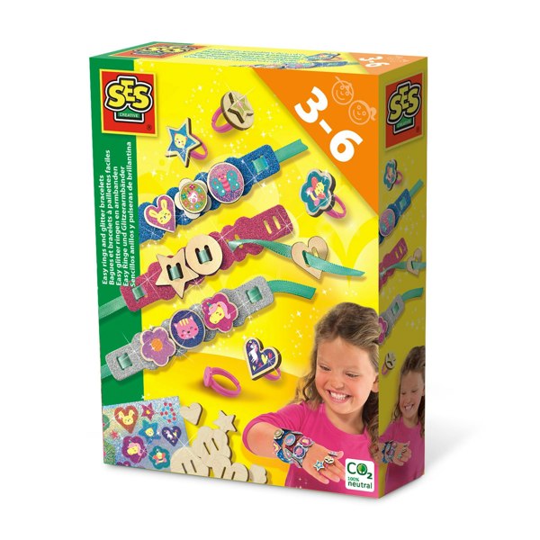 SES Creative Easy rings and glitter bracelets