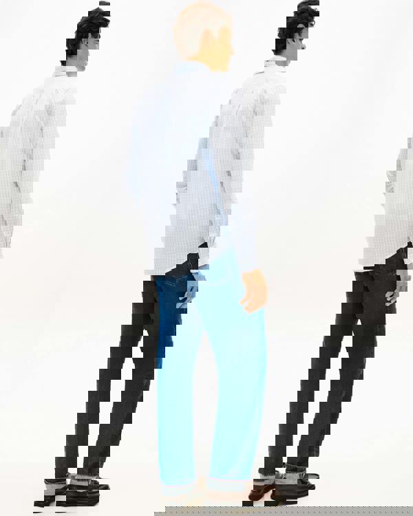 Tommy Hilfiger Flex Poplin Gingham Mens Long Sleeve Shirt - Sweet Blue/Check